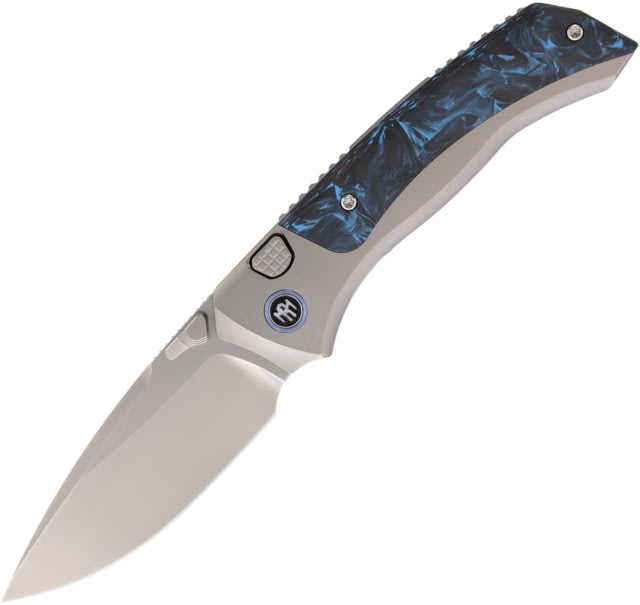 Remette Steed Button Framelock Blue RMT - Remette