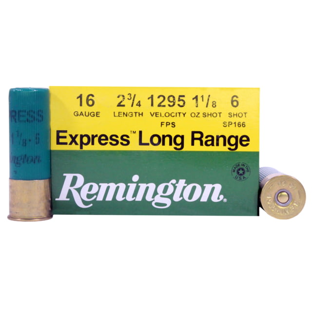 ington Express Extra Long Range Loads 16 Gauge 1 1/8oz 2.75in 1295 Ft/s #6 Centerfire Shotgun 25 Rounds Ammo