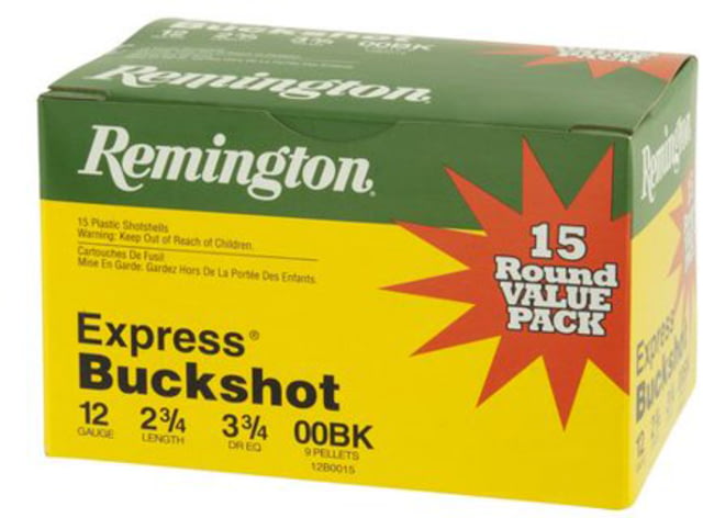 ington 20 Gauge #3 Buckshot Centerfire Shotgun Buckshot 15 Rounds Ammo