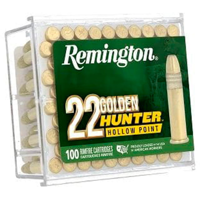 ington Golden Hunter 22LR 40 Grain Subsonic Plated Hollow Point Cased Rimfire 100 Rounds Ammo
