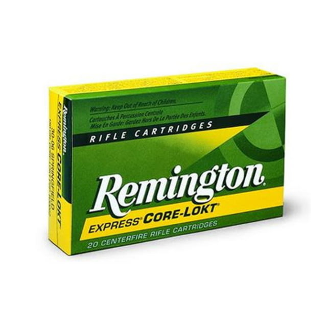 ington Core-Lokt .25-06 100 Grain Pointed Soft Point Centerfire Rifle 20 Rounds Ammo