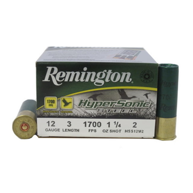 Remington Hypersonic Steel 12 Gauge 1 1/4oz 3in Centerfire Shotgun Ammo #1 25 Rounds ington Hypersonic Steel 12 Gauge 1 1/4oz 3in Centerfire Shotgun #1 25 Rounds Ammo