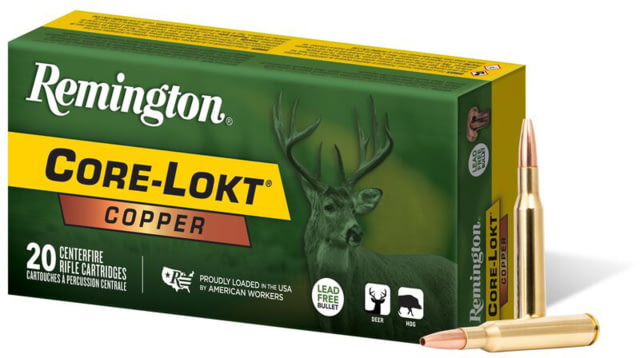 Remington Core-Lokt .270 Winchester 130 Grain Copper Hollow Point Brass Cased Rifle Ammo 20 Rounds ington Core-Lokt .270 Winchester 130 Grain Copper Hollow Point Brass Cased Rifle 20 Rounds Ammo