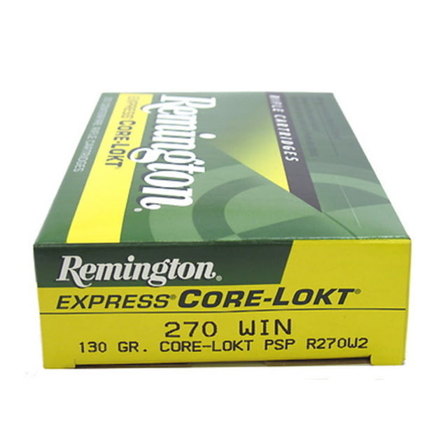 ington Core-Lokt .270 Winchester 130 Grain Core-Lokt Pointed Soft Point Centerfire Rifle 20 Rounds Ammo