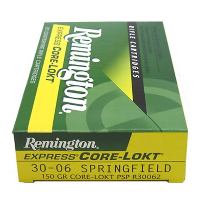 ington Core-Lokt .30-06 Springfield 150 Grain Core-Lokt Pointed Soft Point Centerfire Rifle 20 Rounds Ammo
