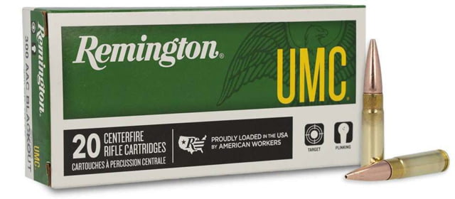ington .300 AAC Blackout 150 Grains Full Metal Jacketed Brass Cased Centerfire Rifle 20 Rounds Ammo