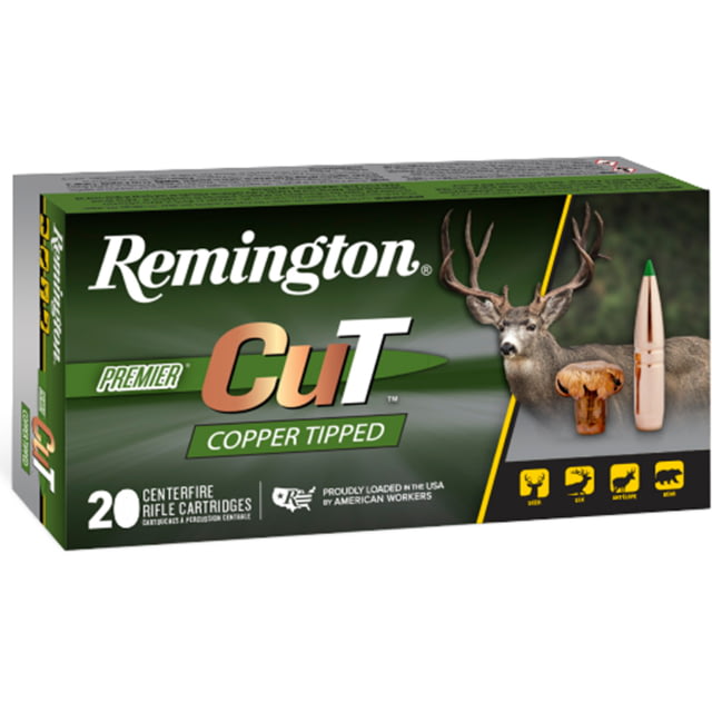 Remington Premier CuT 308 Win 150 Grain Copper Tiped Rifle Ammo 20 Rounds - Remington