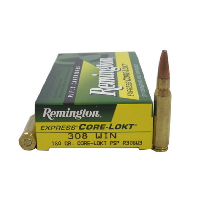 ington Core-Lokt .308 Winchester 180 Grain Core-Lokt Pointed Soft Point Centerfire Rifle 20 Rounds Ammo