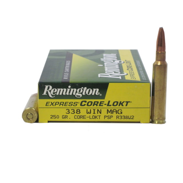 ington Core-Lokt .338 Win Mag 250 Grain Core-Lokt Pointed Soft Point Centerfire Rifle 20 Rounds Ammo