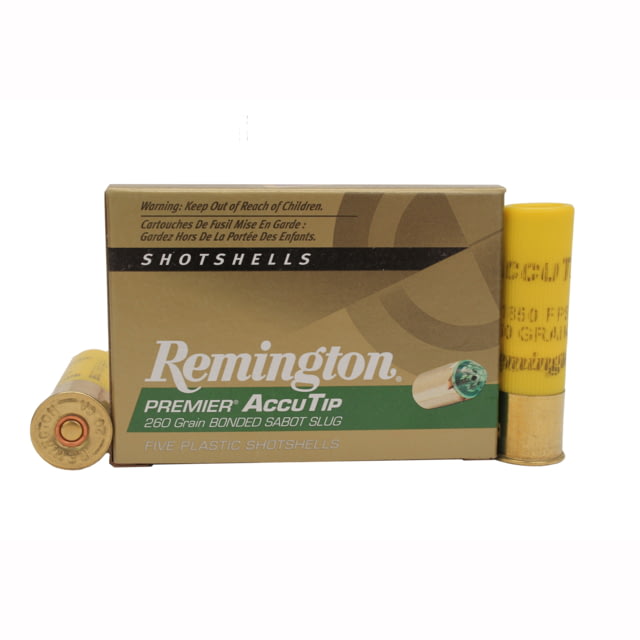 ington Premier AccuTip Sabot Slugs 20 Gauge 260 Grain Power Port Tip Slug 2.75in Centerdire Shotgun Slug 5 Rounds Ammo
