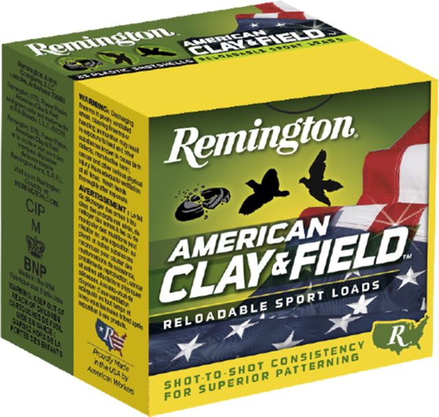 ington American Clay & Field 12 Gauge 1 1/8 Oz 2.75in 1200 Ft/s #8 Centerfire Shotgun 25 Rounds Ammo
