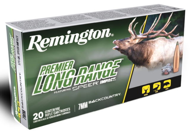Remington 7mm Backcountry 175 Grain Speer Impact Brass Rifle Ammo 20 Rounds - Remington