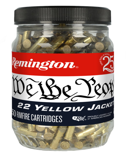 Remington We The People Bucket 22LR 33 Grain Yellow Jacket Hollow Point Rimfire Ammo 250 Rounds ington We The People Bucket 22LR 33 Grain Yellow Jacket Hollow Point Rimfire 250 Rounds Ammo