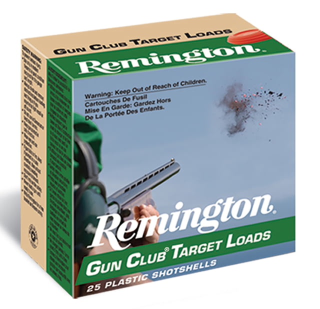 ington Gun Club 12 Gauge 1 1/8oz 2 3/4in 1100 FPS 8 Centerfire Shotgun 25 Rounds Ammo