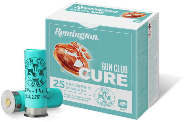 Remington Gun Club Target Loads 12 Gauge 1 1/8oz 2 3/4in Shotgun Ammo 8 Shot 25 Rounds ington Gun Club Target Loads 12 Gauge 1 1/8oz 2 3/4in Shotgun 8 Shot 25 Rounds Ammo
