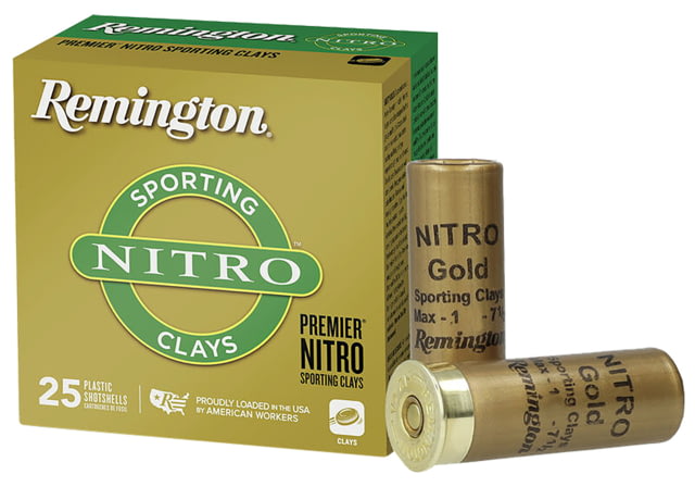ington Nitro Sporting Clay 12 Gauge 1oz 2.75in Shotgun 7.5 Shot 25 Rounds Ammo