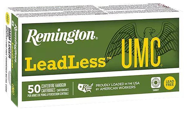 Remington Range Clean 9mm UMC Luger 100 Grain Jacket Lead Free Pistol Ammo 50 Rounds 50RD - Remington