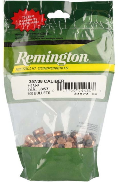 Remington Component Handgun Bullet .357/.38 110 Grain Semi-Jacketed Hollow Point Pistol Bullet 100 - Remington