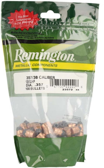 Remington Component Handgun Bullet .357/.38 125 Grain Semi-Jacketed Hollow Point Pistol Bullet 100 - Remington