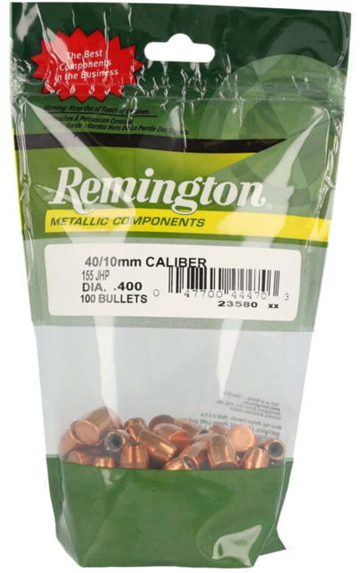 Remington Component Handgun Bullet .40/10mm 155 Grain Jacketed Hollow Point Pistol Bullet 100 - Remington