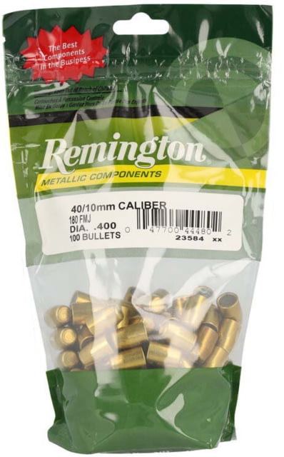 Remington Component Handgun Bullet .40/10mm 180 Grain Full Metal Jacket Pistol Bullet 100 - Remington
