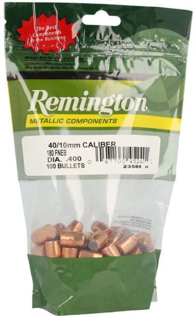 Remington Component Handgun Bullet .40/10mm 180 Grain Flat Nose Enclosed Base Pistol Bullet 100 - Remington