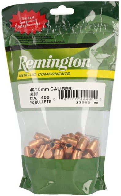 Remington Component Handgun Bullet .40/10mm 180 Grain Jacketed Hollow Point Pistol Bullet 100 - Remington
