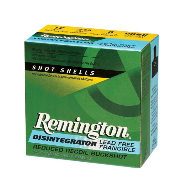 Remington Disintegrator 12 Gauge 9 Pellets 2 3/4in 00 Shotgun Buckshot Ammo 250 Rounds/Case Dram : Max - Remington