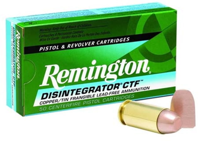 Remington Disintegrator Lead-Free .40 S&W Jacketed Frangible Pistol Ammo 500 Rounds - Remington