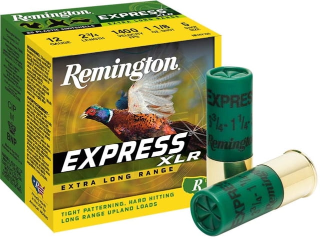 Remington Express Extra Long Range Loads 12 Gauge 1 1/4 oz 2.75in 1330 ft/s #4 Centerfire Shotgun Ammo, 25 Rounds, 20145