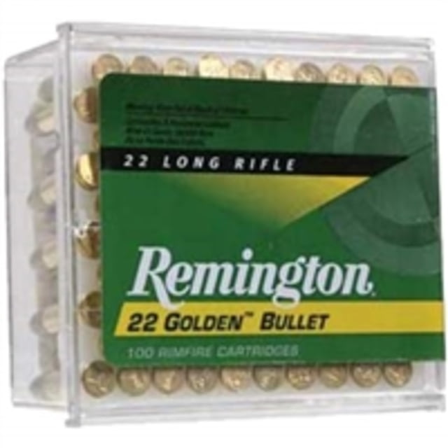 ington 22 Golden Bullet .22 Long Rifle 40 Grain Round Nose Brass Cased Rimfire 100 Rounds Ammo