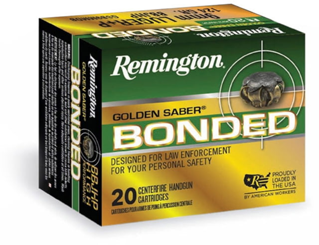 ington Golden Saber Bonded .40 S&W 180 Grain Bonded Jacketed Hollow Point Centerfire Pistol 20 Rounds Ammo