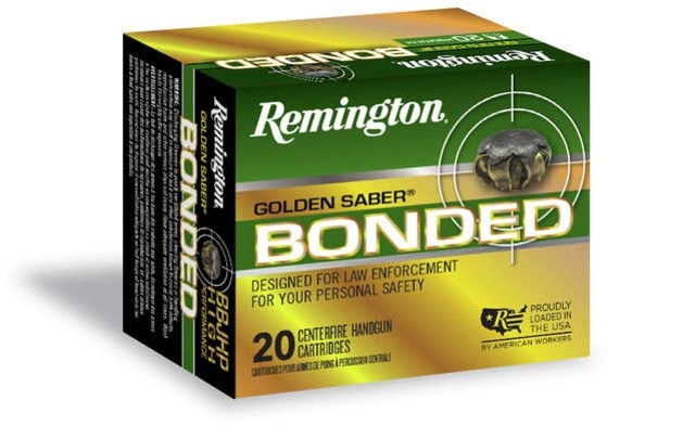 ington Golden Saber Defense 10mm Auto 180 Grain Bonded Brass Jacketed Hollow Point Brass Nickel-Plated Brass Cased Centerfire Pistol 20 Rounds Ammo