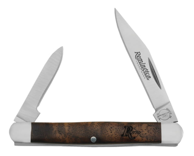 Remington Heritage 870 Mini Pen R-61 Folding Knife Clip Point And Pen Blades 2.125 Inch - Remington