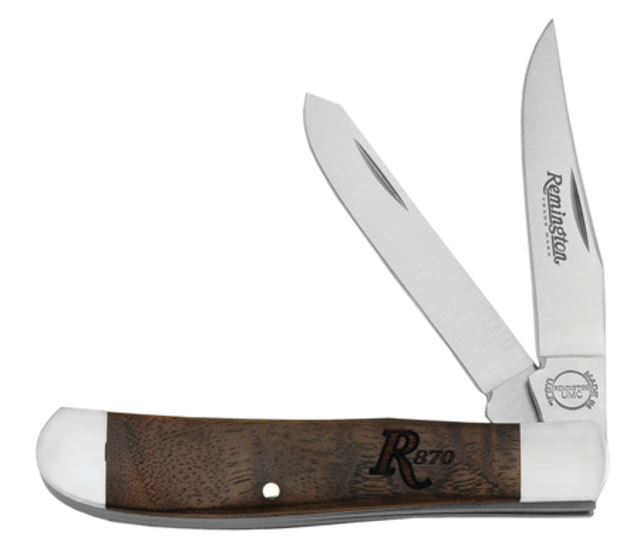 Remington Heritage 870 Mini Trapper R-41 Folding Knife Clip And Spey Blades 2.87 Inch - Remington
