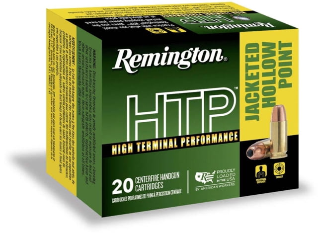 ington High Terminal Performance .40 S&W 155 Grain Jacketed Hollow Point Brass Cased Centerfire Pistol 20 Rounds Ammo