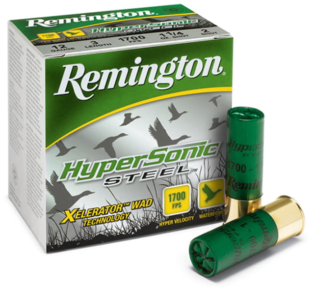 ington Hypersonic Steel 10 Gauge 1 1/2oz 3.5in 1500 Ft/s #2 Centerfire Shotgun 25 Rounds Ammo