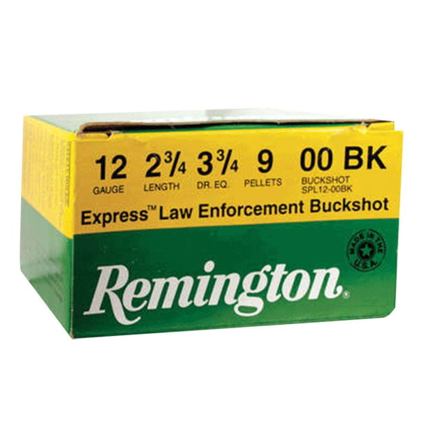 Remington Le Reduced Recoil 12 Gauge 9 Pellets 2 3/4in 00 Buckshot Shotgun Buckshot Ammo 250 Rounds/Case Dram : 3 3/4 - Remington