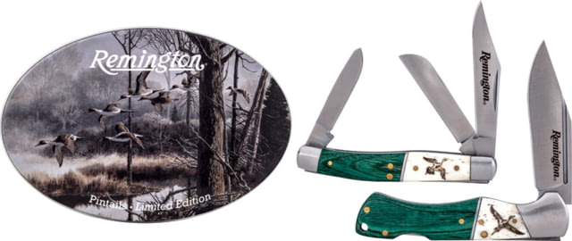 Remington Pintails Collector Set 3.5 inch Lockback & 3.5 inch Stockman Closed length Stainless Steel - Remington