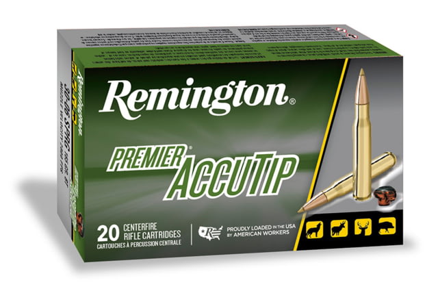 ington Premier Accutip .221 Fireball 50 Grain AccuTip-V Boat Tail Centerfire Rifle 20 Rounds Ammo