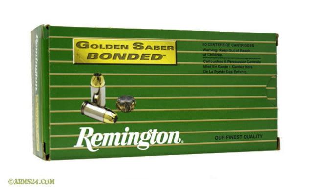 ington Premier Golden Saber .357 Magnum Bonded Brass Jacketed Hollow Point Nickel-Plated Brass Cased Pistol 500 Rounds Ammo