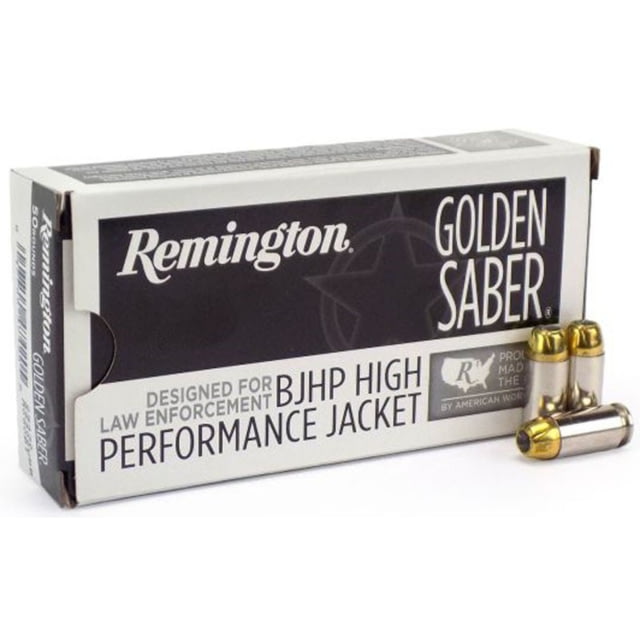 Remington Premier Golden Saber 9mm Luger 147 Grain BJHP Brass Case Pistol Ammo 500 Rounds/Case - Remington