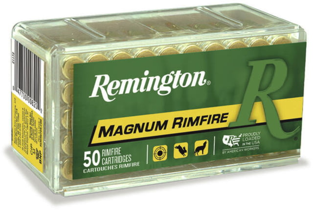 ington Premier Magnum Rimfire .17 HMR 20 Grain Jacketed Soft Point Brass Cased Rimfire 50 Rounds Ammo