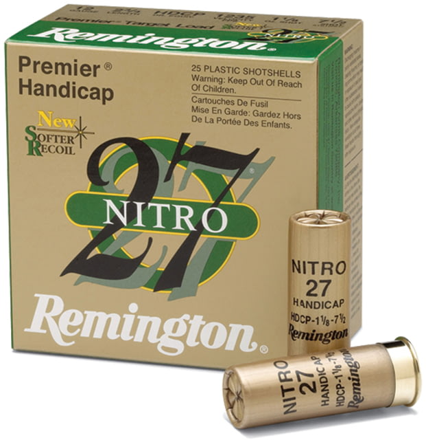 ington Premier Nitro 27 Target 12 Gauge 1oz 2.75in 1290 Ft/s #7.5 Centerfire Shotgun 25 Rounds Ammo