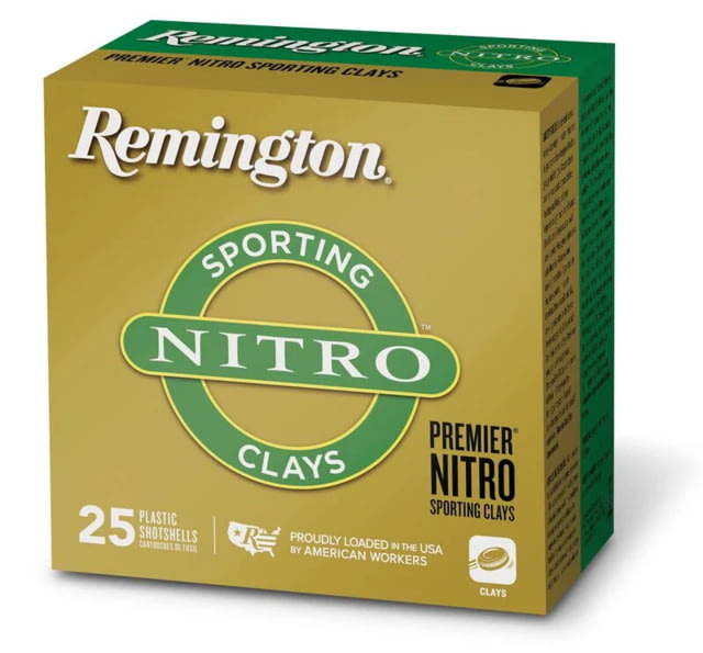 ington Premier Nitro Sporting Clays 20 Gauge 7/8oz 2 3/4in Centerfire Shotgun Size 7.5 25 Rounds Ammo