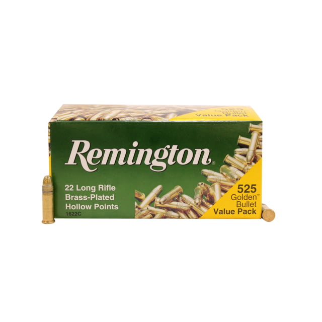 ington 22 Golden Bullet .22 Long Rifle 36 Grain Plated Hollow Point Brass Cased Rimfire 525 Rounds Ammo