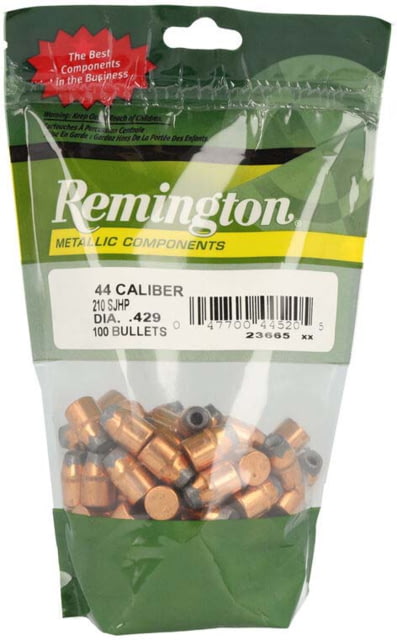Remington Component Handgun Bullet .44 210 Grain Semi-Jacketed Hollow Point Pistol Bullet 100 - Remington