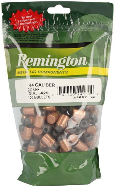 Remington Component Handgun Bullet .44 240 Grain Semi-Jacketed Hollow Point Pistol Bullet 100 - Remington