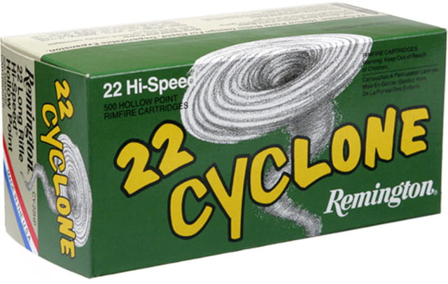 ington 22 Cyclone .22 Long Rifle 36 Grain Hollow Point Brass Cased Rimfire 50 Rounds Ammo