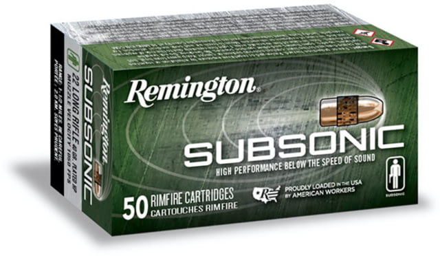 ington Subsonic .22 Long Rifle 40 Grain Copper Plated Hollow Point Brass Cased Rimfire 100 Rounds Ammo